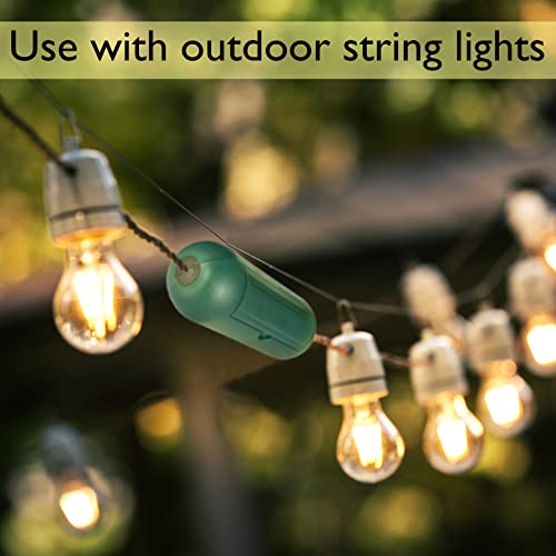 Weewooday 10 Pcs Winter Outdoor Extension Cover with Waterproof Seal Safety Protective Cover Weatherproof Plug Cord Protector Electrical Connection Box for Outlet Plug Pump Light (Black Green)