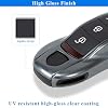 AeroBon 3-Piece Painted Key Cover Key Fob Shell Compatible with Porsche Key Shell Replacement (MK1, Agate Grey)