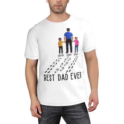 VWCSDSCS Chemises personnalisées pour homme et enfant avec noms personnalisés pour la fête des pères Cadeau réconfortant de la part de fille, fils et épouse, Papa-2, S-XXXL