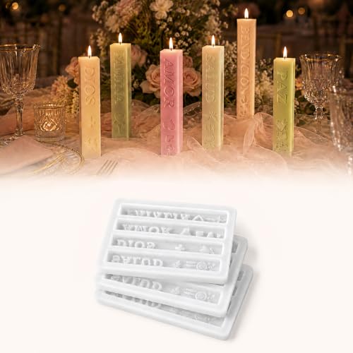 LMSAWK 3Pcs Molde para Velas de Bendición Cristiana, Molde de Vela de Silicona, Creación de Velas de Oración para Boda, para Bautizo y Regalos Cristianos