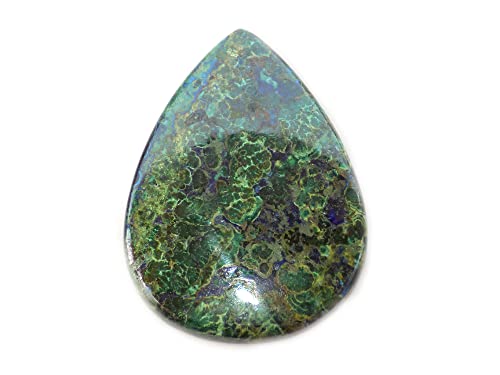 Pierre précieuse azurite cabochon poire 40x30mm pour sertissage bijoux