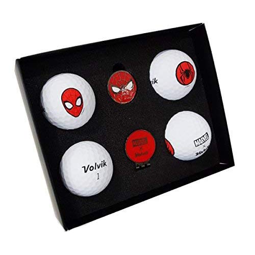 Volvik X Marvel Heroes Vivid XT �S���t�{�[�� 4�� + �{�[���}�[�J�[ �Z�b�g/�X�p�C�_�[�}�� - Limited Edition- [���s�A���i]