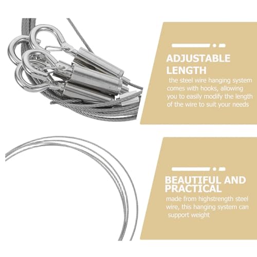 Image of 10Pcs Steel Chain Hang Hook Mount Mount Kit Hanger Adjustable Picture Hanging Wire Gallery Tool Photo Wire Picture Hardware
