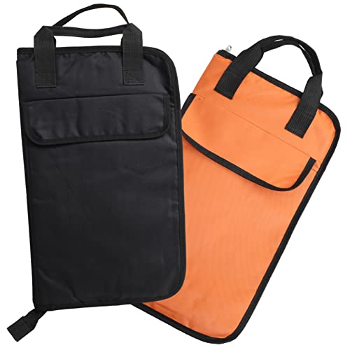 Vaguelly 2pcs Large Capacity Bag for Drumsticks Storage and Transport Drumstick Holder Shoulder Strap Portable Design for Drummers and Percussionists