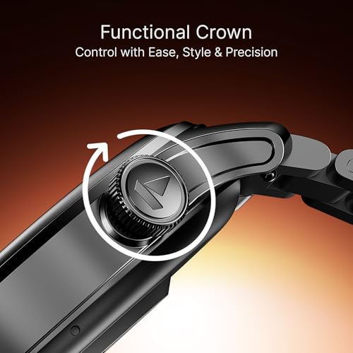 Image of Boat Ultima Prime smartwatch with 1.43 inch AMOLED Display, AOD, Personalized Fitness Nudges, Functional Crown,100+ Sports Modes, Create Your Own Watchface, smartwatch for Man and Woman (Steel Black)
