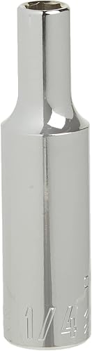 CRAFTSMAN Toma profunda, SAE, unidad de 3/8 pulgadas, 1/4 pulgadas, 6 puntos (CMMT23144)