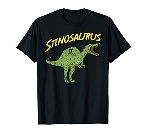 Cool Spinosaurus Pi Day Shirt Dinosaur Math Teacher Gift Pun T-Shirt