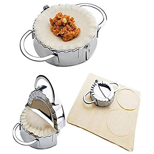 AIMEITE Knödelmaschine Edelstahl Knödelform Machen Knödelform Teigpresse 2 Stück Manuelle Knödelmaschine Knödelform Cover