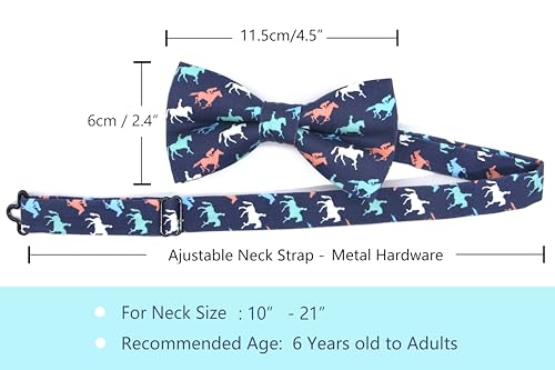 Image of OCIA Cute Pattern Pre-tied Bow Tie Adjustable Bowties for Adult & Children