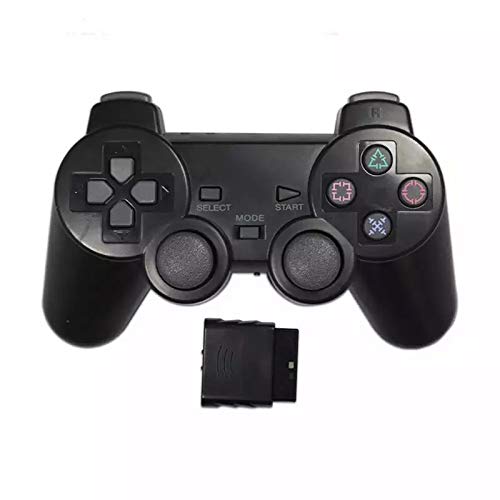 The Black Controller is Suitable for Sony PS2 Wireless Bluetooth Gamepad 2.4G Vibration Control Gamepad, Suitable for Playstation 2 (Black) Cover