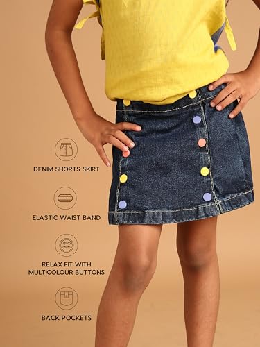 Image of Pilolo Kids Pocket Denim Shorts for Girls