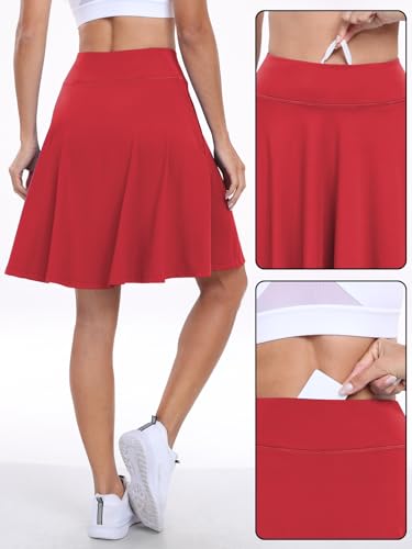 Image of ANRABESS Knee Length Skorts Skirts for Women 2026 Summer High Waisted Golf Tennis Skirt Casual Travel Built-in Shorts Clothes
