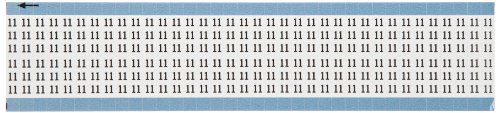 Marqueur de fil repositionnable vinyle blanc Brady WM-11-PK chiffre noir mat longueur 1,5"