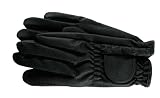 Vinilo PFIFF - Guantes de equitación con Refuerzo para Paso de riendas Negro Negro Talla:Large