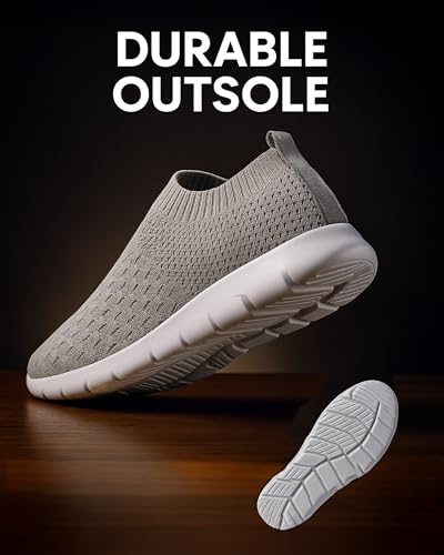 Image of Kraasa Tread Walking Shoes for Men | Knitted Slip-On Sneakers
