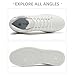 ANALEAF Mens Casual Shoes Fashion Dress Sneakers Classic Walking Shoes All White