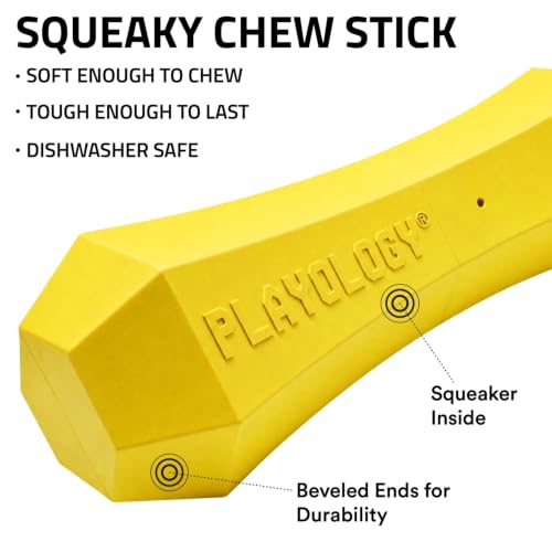 Playology Squeaky Chew Stick - Scented Dog Toy - Jumbo, Chicken Scent - Image 2