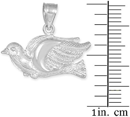Animal Kingdom 925 Sterling Silver Flying Dove Pendant Necklace - Image 3