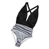 Traje de baño de una Pieza Traje de baño Sexy una Pieza for Mujer, Traje con Push-Up y Volantes, Floral, Ropa Playa, Femenino(2101D11,M)