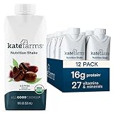 KATE FARMS Organic Vegan Plant Based Nutrition Shake, Coffee, 16g of protein, 27 Vitamins and Minera