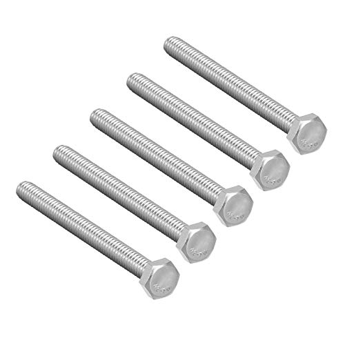 Image of 5 Pcs M6 Hex Bolt M6-1 x 70mm UNC Hex Head Screw Bolts A2-70(304) Stainless Steel Fully Threaded Hex Tap Bolts,Plain Finish,Fully Threaded (M6 x 70mm)