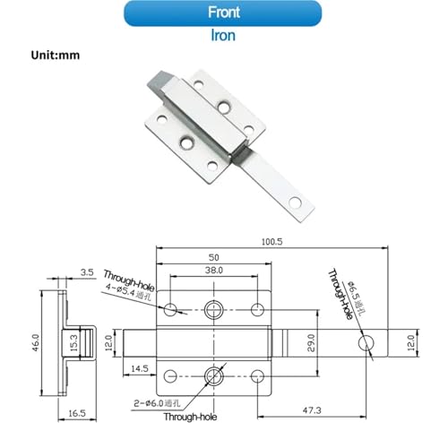Serrure à ressort robuste pour boîte électronique et capot de machine - 3