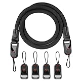 dragonne pour appareil photo olympus 【Robuste et Durable】Le cordon appareil photo diamètre d'environ 12 mm, tissé selon un procédé spécial, offre une capacité de charge suffisante pour transporter votre appareil photo en toute sécurité. L'articulation de la sangle est en cuir avec des coutures solides. Elle peut supporter des objets lourds