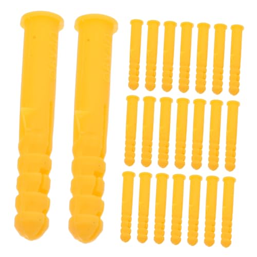 ABOOFAN 200 Pezzi Tasselli in Plastica Righettata per Cartongesso Tubo Espansione Giallo Resistenti e Adatti per Pareti Cave e Murature Varie Kit Ancoraggi per Fissaggi ed Esterni