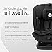 Lorelli Kindersitz drehbar 360 Grad i-Size 40-150cm mit Isofix, Mitwachsender Baby Autositz Capella, Gruppe 0+/1/2/3, 0-12 Jahre, 0-36 kg, Auto Babysitz ab Geburt, 5-Punkt-Gurt, Schwarz