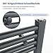 Meykoers Badheizkörper 1800x600mm Mittelanschluss 1348 Watt Anthrazit, Handtuchtrockner Handtuchwärmer Heizkörper für Bad...