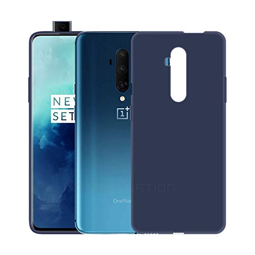 Image of Case Creation Luxurious OG Series for Oneplus 7T Pro Case Cover,Anti-Dirty Slim Case Frosted Matte Cute Candy TPU Raised Bezel (Splash of Color) Back Cover for Oneplus 7T Pro -Navy Electric Blue