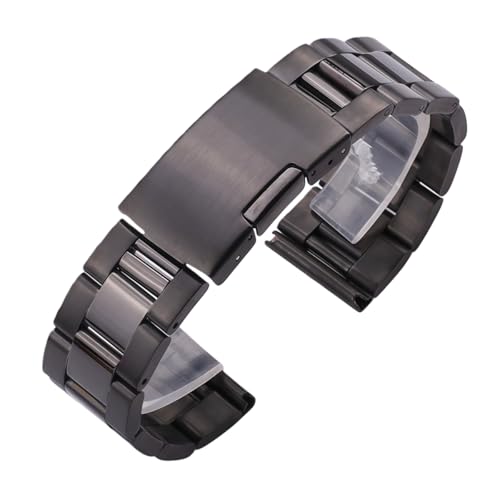Correa de acero inoxidable macizo cepillado universal con extremo recto compatible con SevenFriday 7