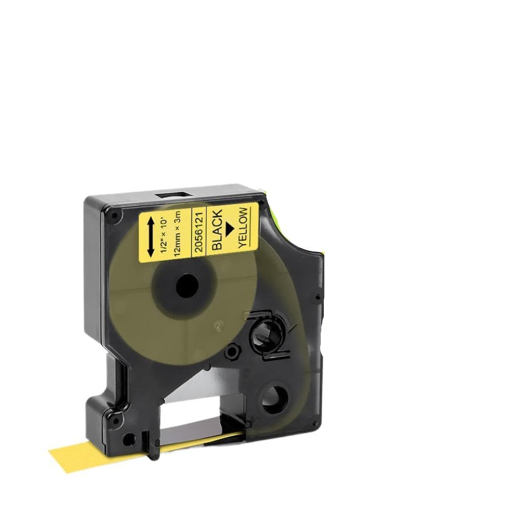 Nastro glitterato da 12 mm compatibile con D1 2056090 2056085 2056098 2056091 2056086 LabelManager 160 280 Etichettatrice(Yellow Glitter)