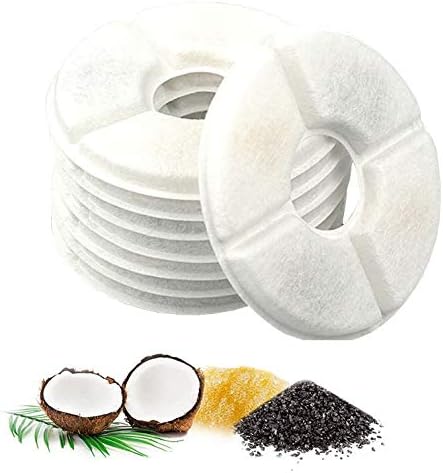 Petbuy Pet Fountain Filters Replacement for 81oz/2.4L Automatic Cat Water Fountain Dog Water Dispenser, Ion Exchange Resin and Coconut…