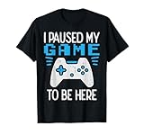 Paused My Game Gamer Controller Gaming Boys Kids Men Youth T-Shirt