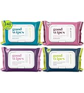 Goodwipes Flushable Butt Wipes Made with Vitamin E & Aloe - Soft & Gentle Wet Wipe Dispenser for ...
