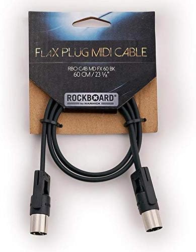 Rockboard FlaX Plug Midi Cable, 60 cm / 23,62", Black