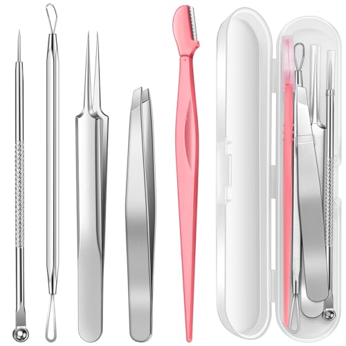TsMADDTs Ferramentas para Remover Cravos, Pinças para Pelos Encravados, Kit de Ferramentas para Remo