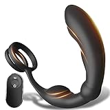 Kyosoo アナルプラグ アナルバイブ 前立腺マッサージ 【9振動モード+ペニスリング付き】前立腺刺激 メスイキ アナル拡張 USB充電 リモコン付き SM 人気