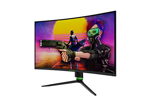 Monster Aryond A32 V1.1 Gaming Curved Monitor, 32 Zoll 165Hz Curved QHD (2560x1440) Display 1ms Reaktionszeit, HDR 10-Verhältnis FreeSync und G-Sync 119,9% SRGB, PC Bildschirm, HDMI Anschluss