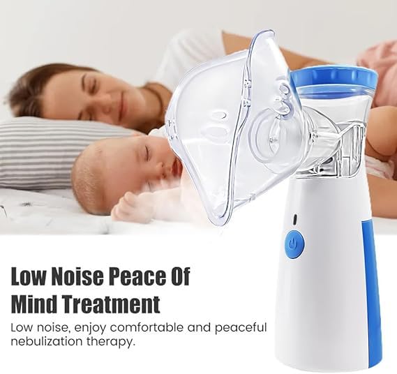 Image of Portable Mini Humidifier for Baby & Adults | Silent Cool(cold) Mist Humidifier with Long Battery Life | Self-Cleaning, With USB | For Cough, Asthma, Allergy, Sinus Relief at Home & Travel