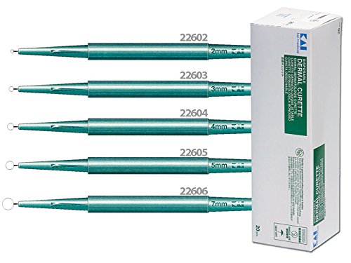 Gima 22605 Curette Biopsia-Punch, 8 mm Diametro, Confezione da 20