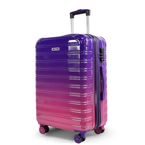 Blade Erweiterbares Handgepäck - Hartschalen Koffer Trolley - Leichter Reisekoffer Handgepäck aus ABS+PC mit TSA Schloss - 4 Spinner Räder Koffer- Rollkoffer (Lila-XL)