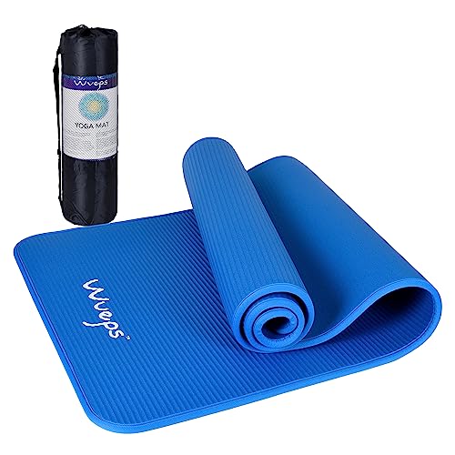 Wueps Esterilla Deporte, Yoga, Pilates, Ejercicios, incluye correa de hombro y bolsa de transporte, ideal para realizar deporte en casa, yoga mat 10mm, esterilla yoga, NBR ecologico