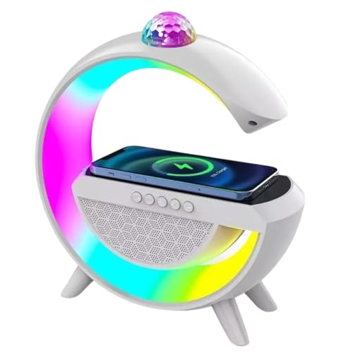 G Speaker Caixa de Som Bluetooth Luminária de Mesa Carregador por...