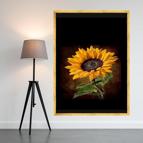 Impression sur toile Tournesol floral, poster 40x60cm pour habiller vos murs et illuminer le salon