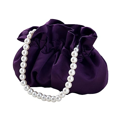 LAKSMI Mini Pearl Bucket Bag Wristlet Purses Crossbody Handbags Little