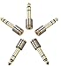 Aurum Cables 5-Pack 6.35mm Male to 3.5mm Female Stereo Adapter