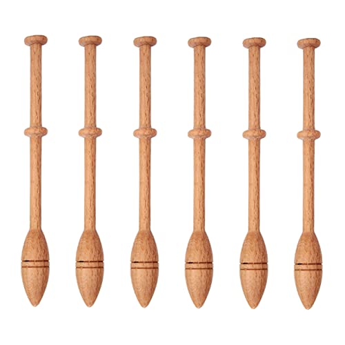 RASTKY Canettes de Dentelle aux Fuseaux Danois 12 Pièces Canettes de Dentelle en Bois Antique Vintage Artisanat Français Outils de Tissage en Bois tourné Fournitures...