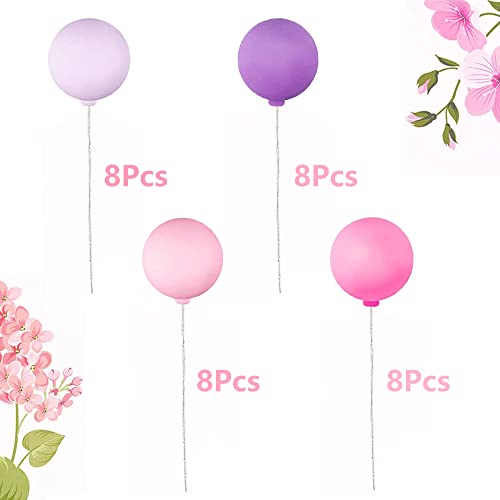 HAOBIN 32 Pezzi Palline Ball Torta Topper Torta